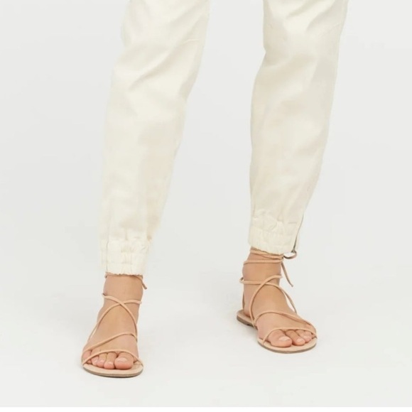 SPANX Stretch Twill Cargo Jogger with Ankle Zip in Parchm Cream Size 1X - Picture 14 of 16